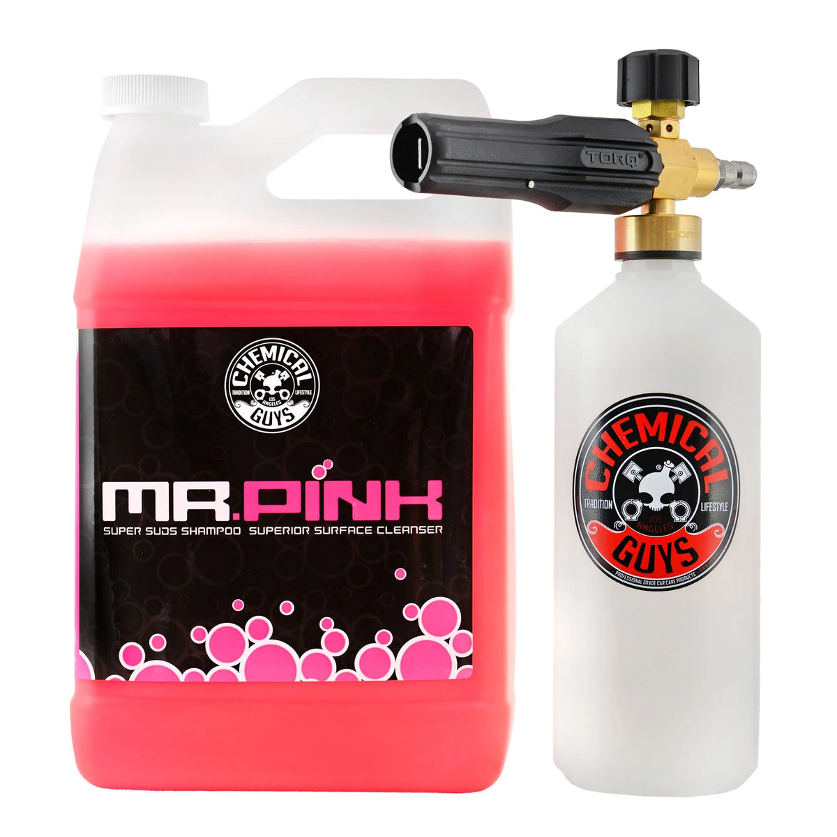 Torq Foam Cannon Snow Foamer and MR. Pink Super Suds Kit Miracle Auto
